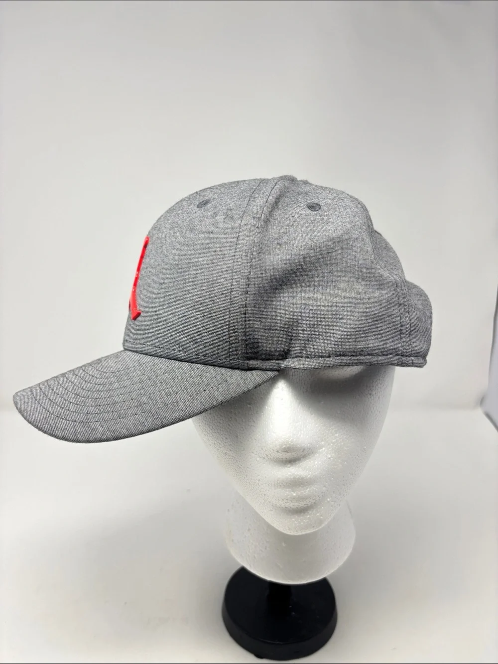 Jordan Heather Grey Hat with Red Jumpman